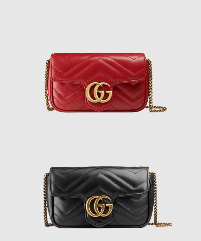 [GUCCI-구찌]<br>GG 마몽 마틀라세 수퍼 미니백 476433