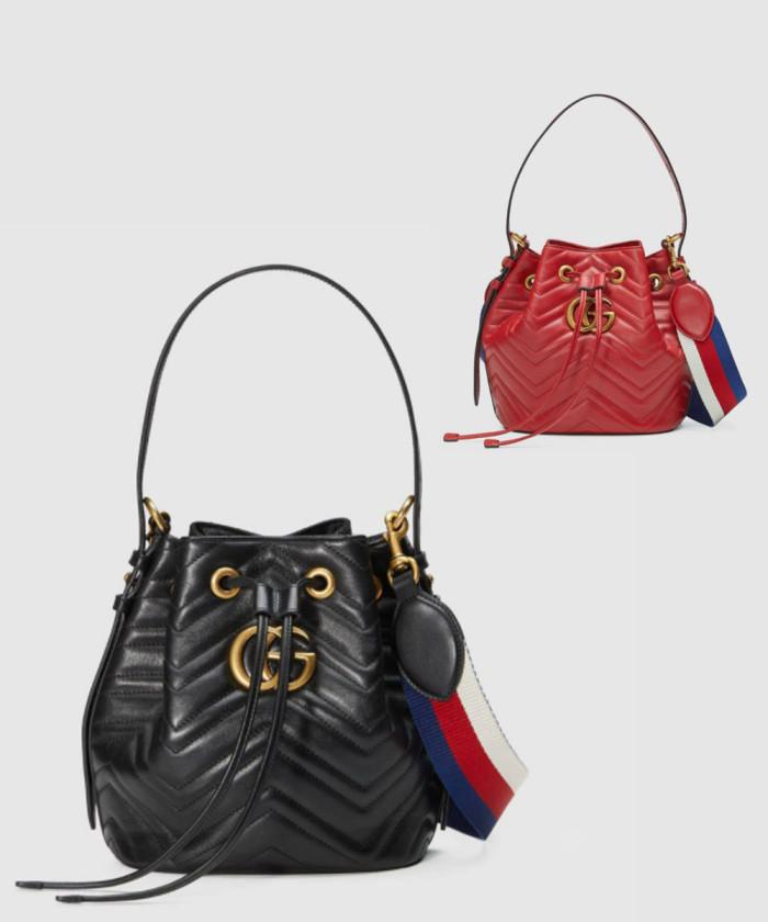 [GUCCI-구찌]<br>GG 마몽 마틀라세 버킷백 476674