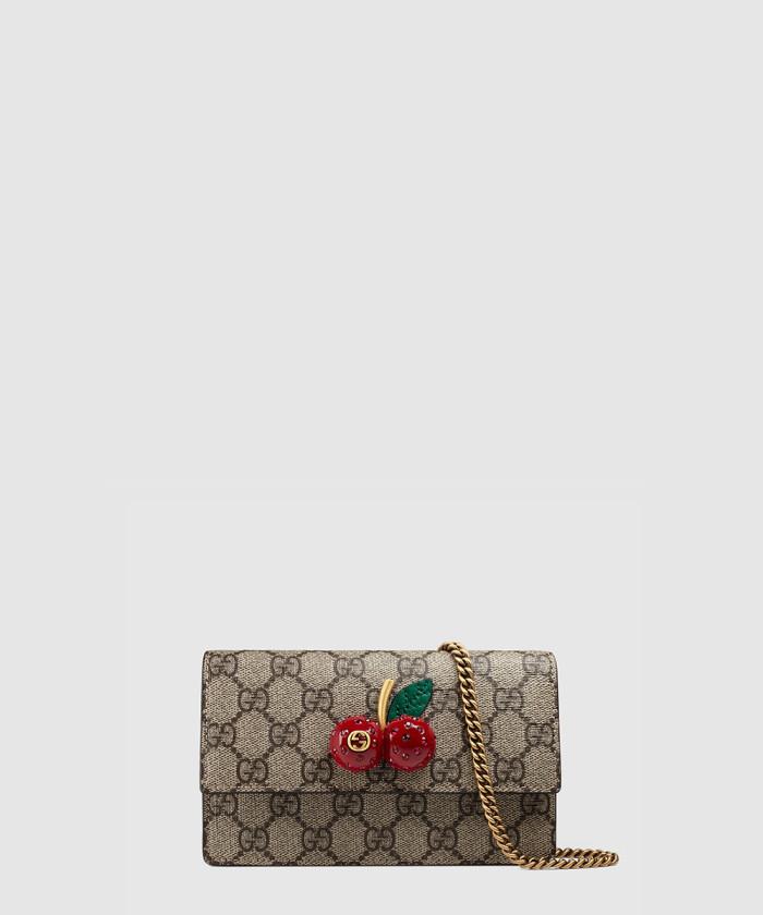 [GUCCI-구찌]<br>체리 GG 수프림 미니 WOC 481291