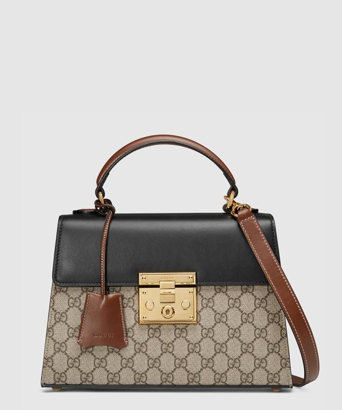 [GUCCI-구찌]<br>패드락 GG 수프림 탑핸들백 453188