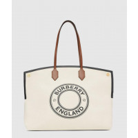 [BURBERRY-버버리]<br>캔버스 소사이어티 토트백 라지 80321621