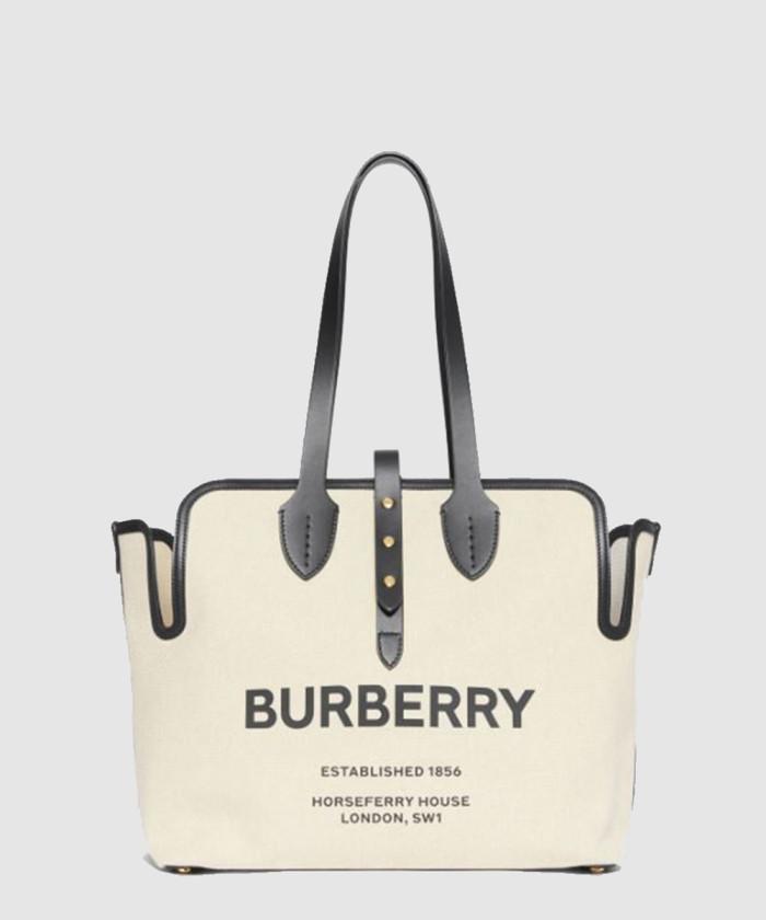 [BURBERRY-버버리]<br>소프트 캔버스 벨트 토트백 80103411