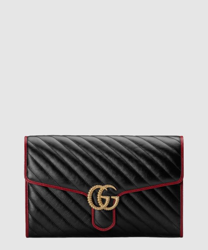 [GUCCI-구찌]<br>GG 마몬트 마틀라세 클러치 498079