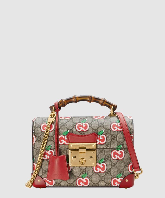 [GUCCI-구찌]<br>패드락 GG 스몰 뱀부 토트백 603221