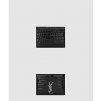 [SAINT LAURENT-생로랑]<br>모노그램 카드지갑 크로커 423303