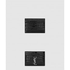 [SAINT LAURENT-생로랑]<br>모노그램 카드지갑 크로커 423303