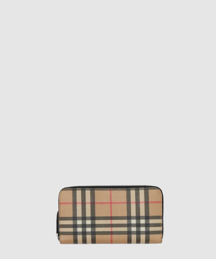 [BURBERRY-버버리]<br>빈티지 E-캔버스 지퍼월렛 80166121