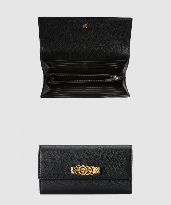 [GUCCI-구찌]<br>인터로킹 G 파이톤 보우 지갑 750461