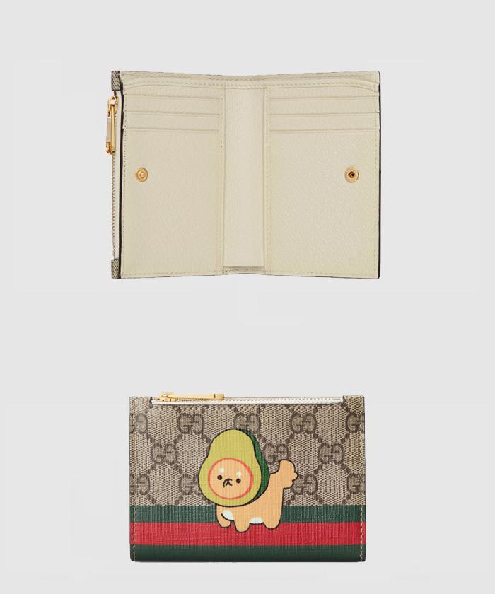 [GUCCI-구찌]<br>애니멀 프린트 장지갑 736758