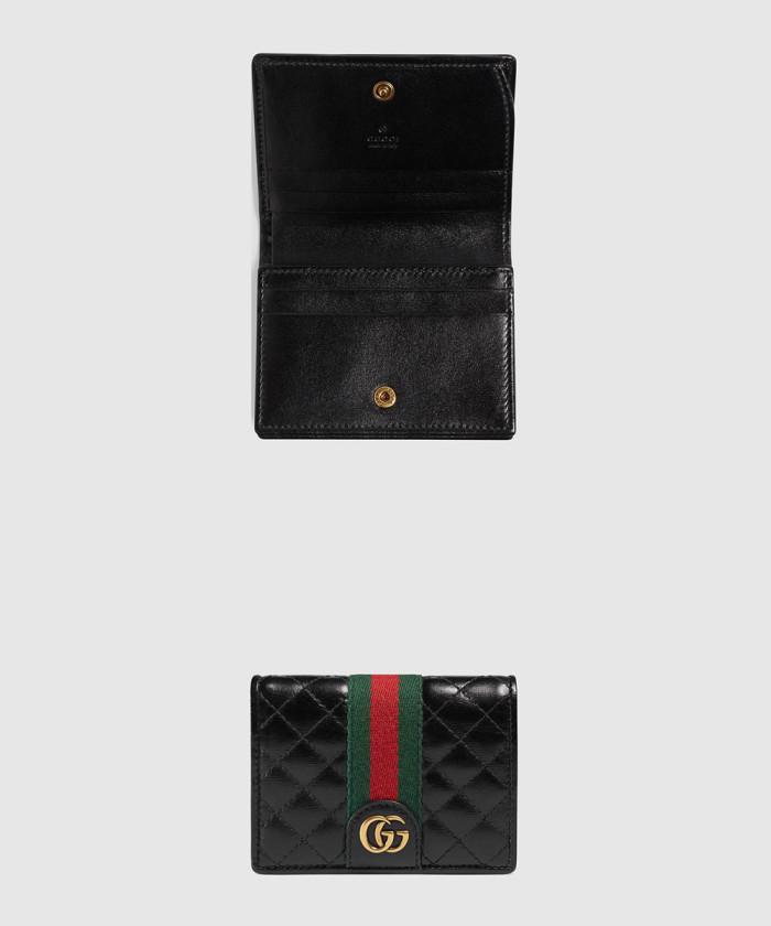 [GUCCI-구찌]<br>더블 G 가죽 카드 지갑 536453