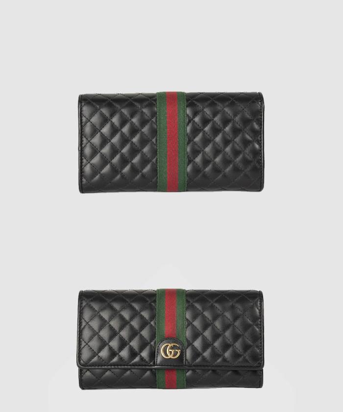 [GUCCI-구찌]<br>GG 마몽 퀼팅 레더메쉬 장지갑 536452