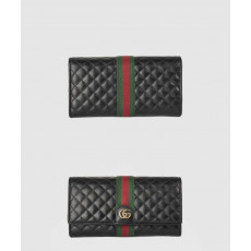 [GUCCI-구찌]<br>GG 마몽 퀼팅 레더메쉬 장지갑 536452