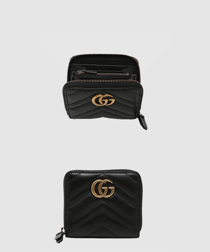 [GUCCI-구찌]<br>GG 마몬 레더 지퍼동전지갑 카드지갑 474813