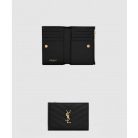 [SAINT LAURENT-생로랑]<br>투파트 지퍼 중지갑 668287