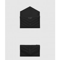 [SAINT LAURENT-생로랑]<br>CASSANDRE MATELASSÉ FRAGMENTS 플랩 카드 케이스 612808