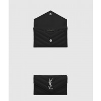 [SAINT LAURENT-생로랑]<br>CASSANDRE MATELASSÉ FRAGMENTS 플랩 카드 케이스 612808