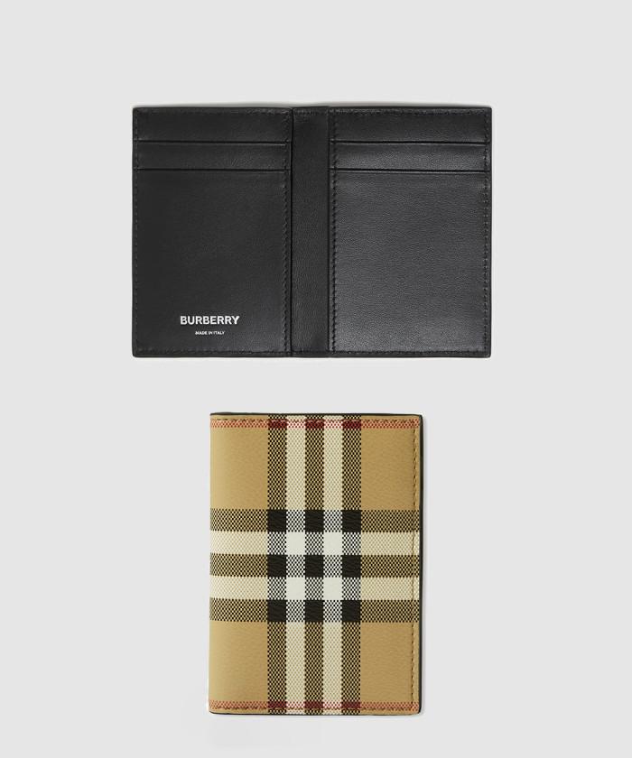 [BURBERRY-버버리]<br>체크 폴딩 카드 케이스 80698231