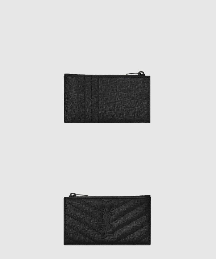 [SAINT LAURENT-생로랑]<br> 모노그램 지퍼 카드지갑 607915