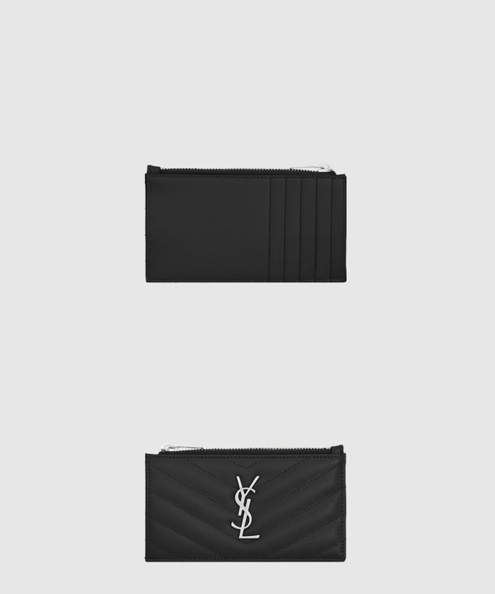 [SAINT LAURENT-생로랑]<br>모노그램 지퍼 카드지갑 607915