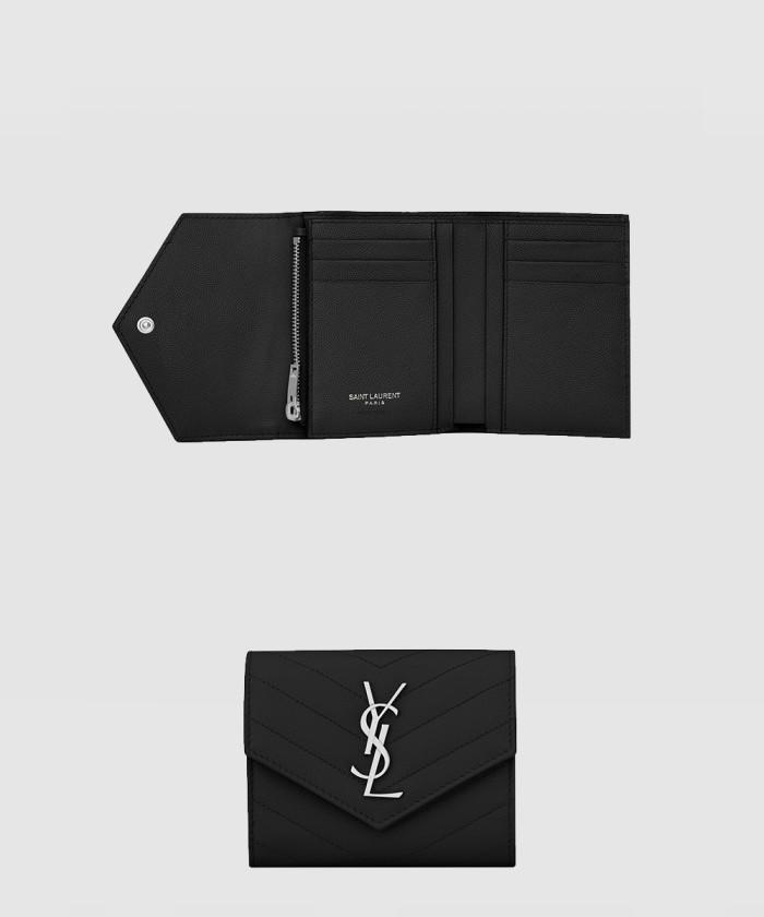 [SAINT LAURENT-생로랑]<br>모노그램 컴팩트 반지갑 403943