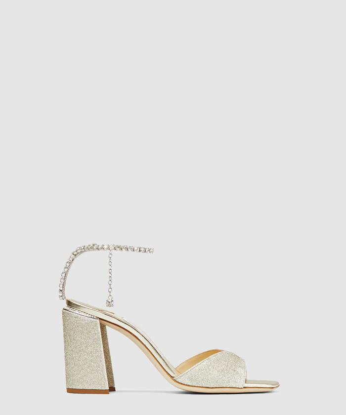 [JIMMY CHOO-지미추]<br>Saeda Sandal Block Heel 85