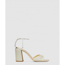 [JIMMY CHOO-지미추]<br>Saeda Sandal Block Heel 85