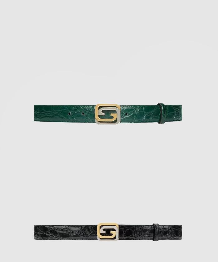 [GUCCI-구찌]<br>GG 악어무늬 벨트 715604