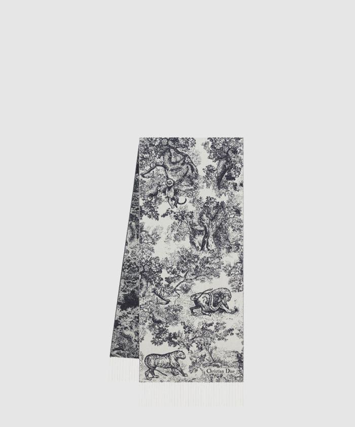 [DIOR-디올]<br>Toile de Jouy Sauvage 스카프 41JOU