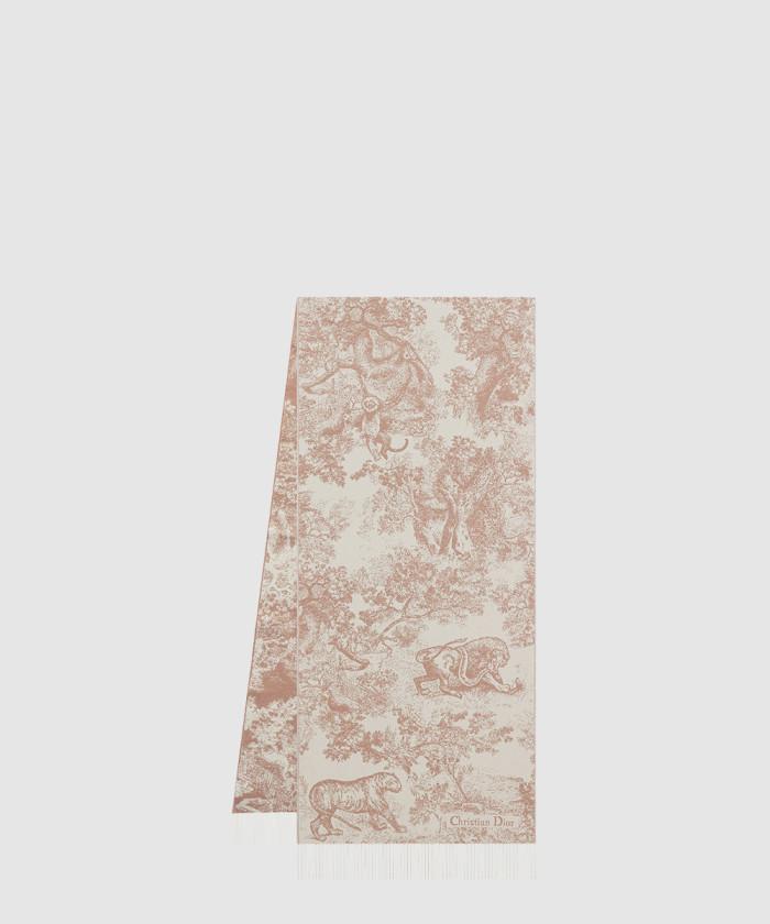 [DIOR-디올]<br>Toile de Jouy Sauvage 스카프 41JOU