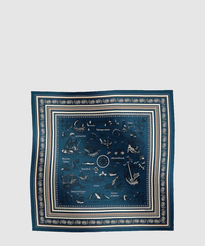 [HERMES-에르메스]<br>Tatouages Marins Bandana 숄