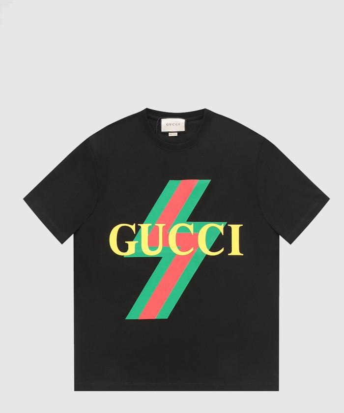 [GUCCI-구찌]<br>라이트닝 로고 반팔 티셔츠 717422