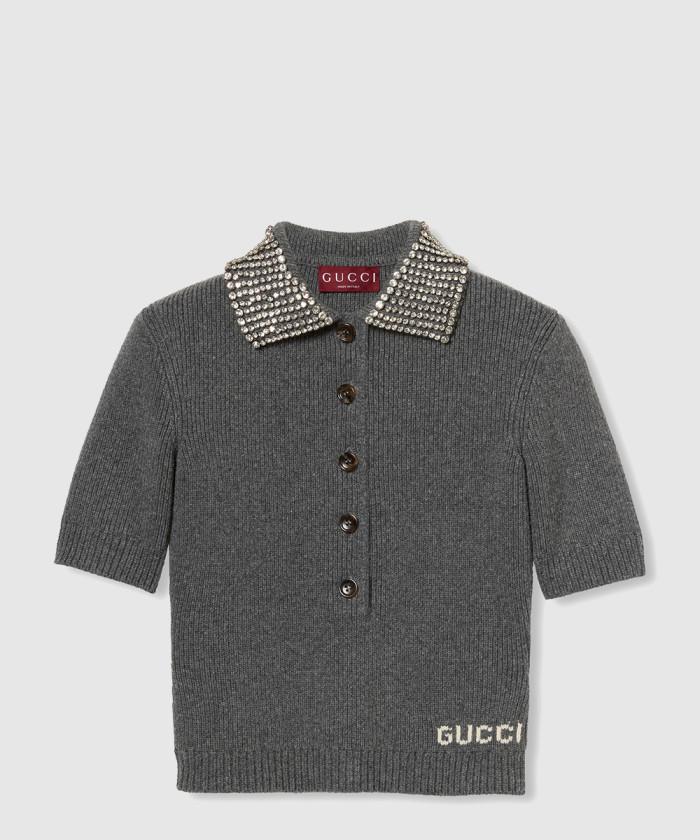 [GUCCI-구찌]<br>리브 울 폴로 탑 ‎803889