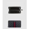 [GUCCI-구찌]<br>GG 수프림 웹 지퍼월렛 ‎408831