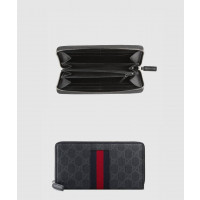 [GUCCI-구찌]<br>GG 수프림 웹 지퍼월렛 ‎408831