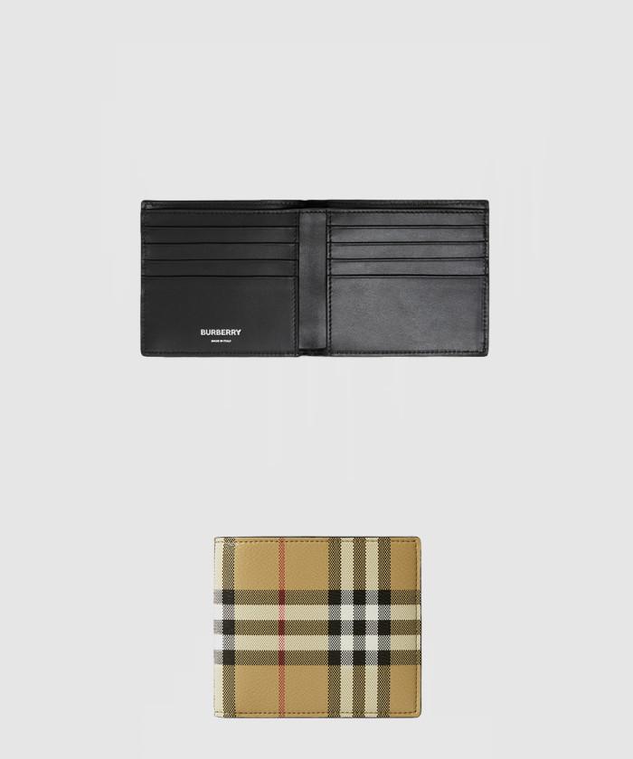 [BURBERRY-버버리]<br>체크 바이폴드 지갑 80698111