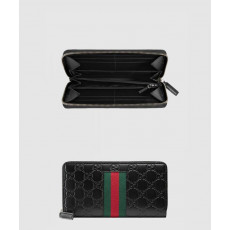 [GUCCI-구찌]<br>GG 수프림 웹 지퍼월렛 ‎408831