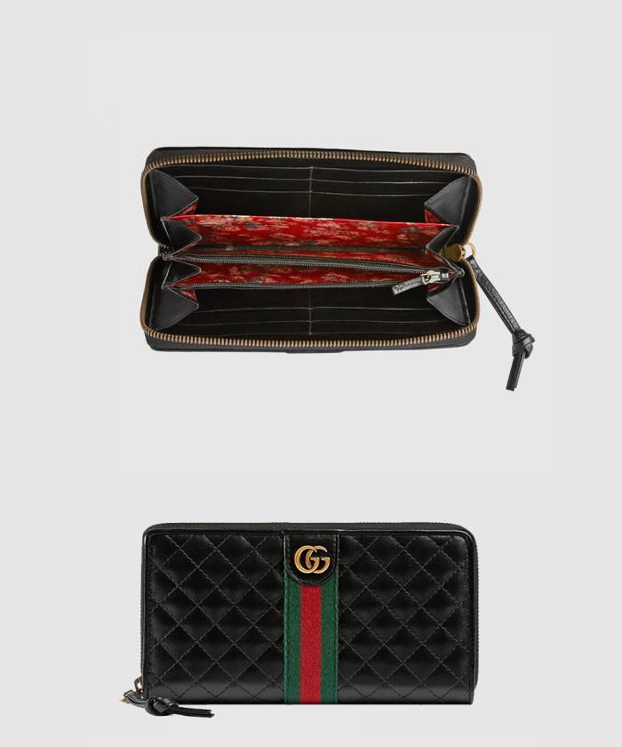 [GUCCI-구찌]<br>GG 마이몬 누빔 레더 지퍼장지갑  536450