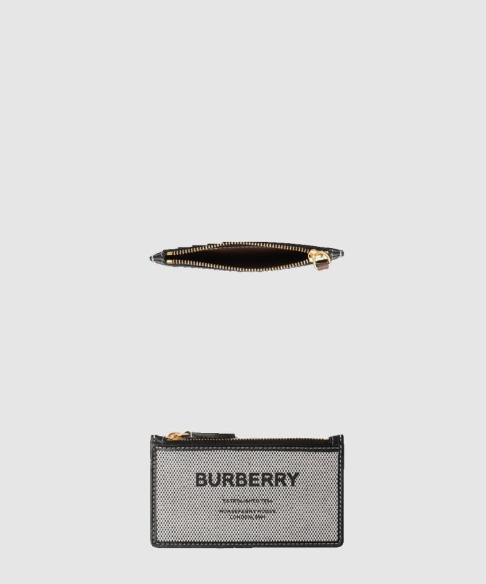 [BURBERRY-버버리]<br>호스페리 프린트 지퍼 카드 지갑 80418371