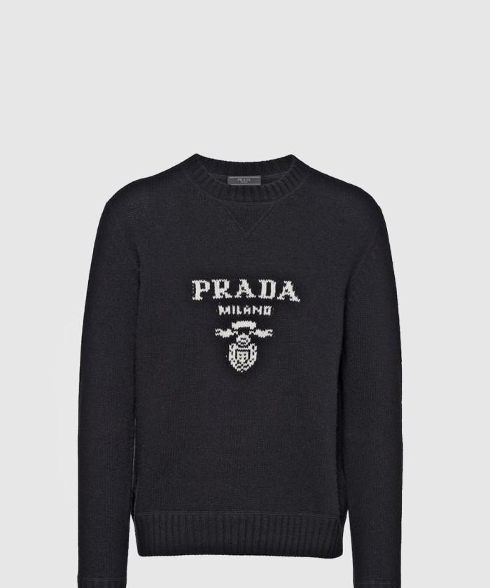 [PRADA-프라다]<br>울 및 캐시미어 크루넥 스웨터 UMB223