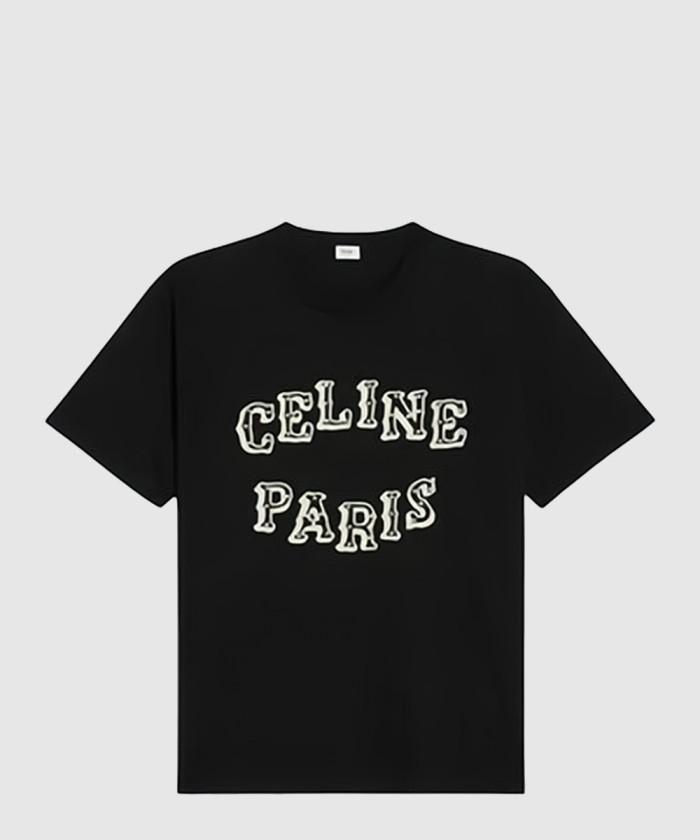 [CELINE-셀린느]<br>웨스턴 레터링 로고 티셔츠 2X24J6