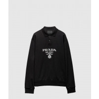 [PRADA-프라다]<br>롱 슬리브 코튼 폴로 셔츠 UJL77B