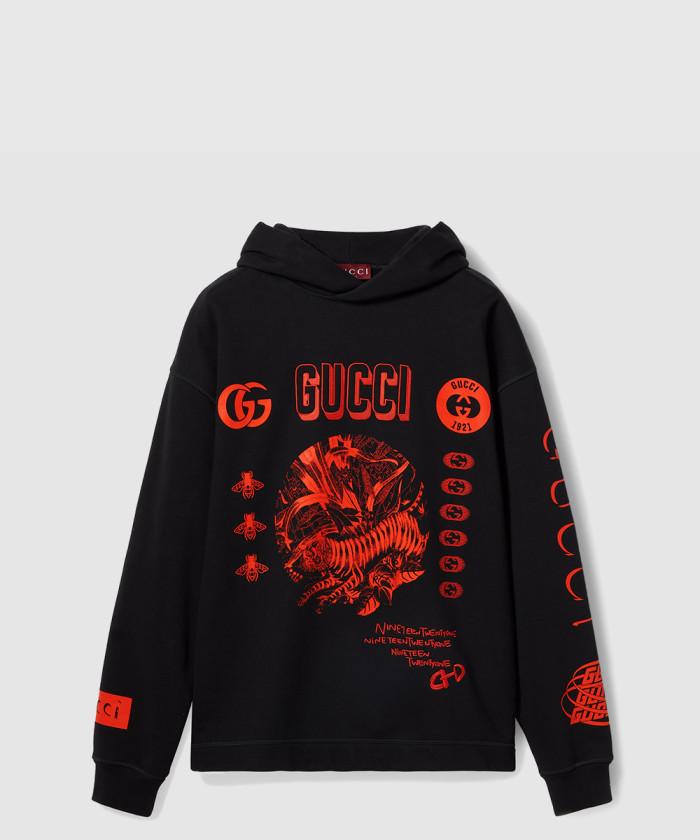 [GUCCI-구찌]<br>로고 자수 후디 784414